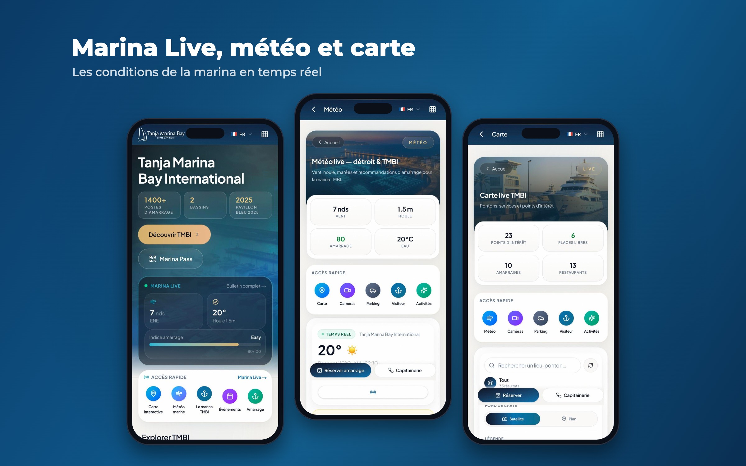 Application TMBI – Marina Live, météo et carte